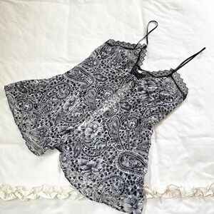 90s innermost black paisley mini dress size‎ medium